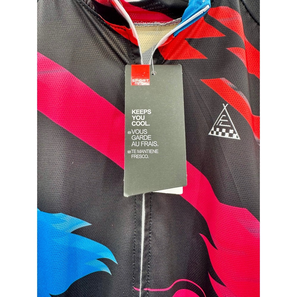 NWT Bicycle 808 Womens Plus 2XL Cycling Jersey Full Zip S/Sleeve Abstract Print - Picture 2 of 12